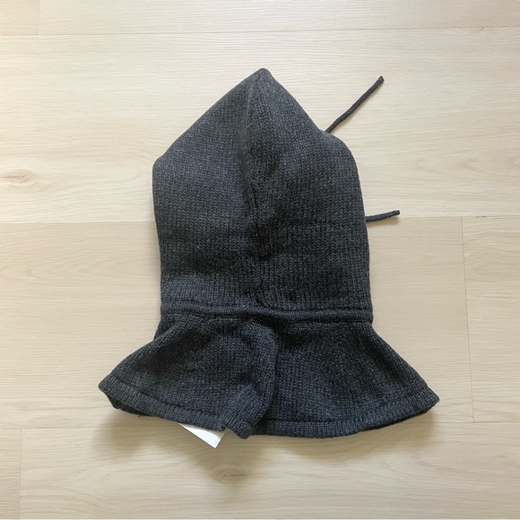 The fewfew designer wool Knit Hood Hat Balaclava Dark Gray - Picture 5 of 7